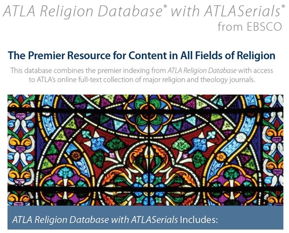 Započeo promotivni pristup bazama ATLA Religion Database i ATLASerials Religion Collection
